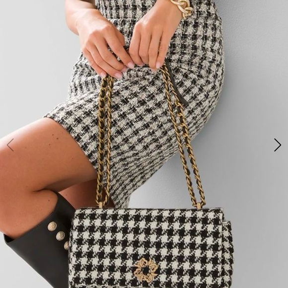 White House Black Market Houndstooth Handbag NWT - Picture 4 of 4